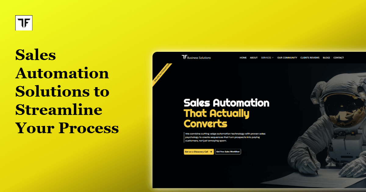 Sales Automation Solutions | TF Business Solutions